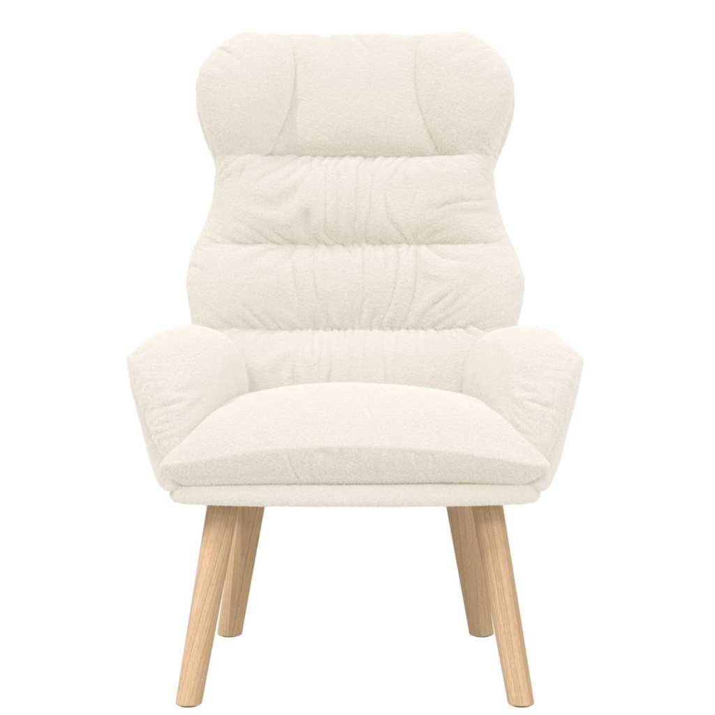 Fauteuil relaxant Crème 69 x 74 x 93 cm tissu - XIOS