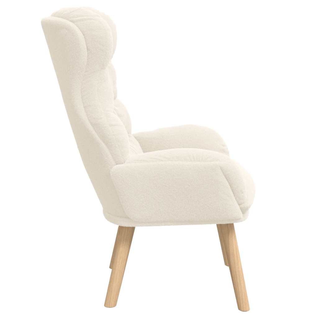 Fauteuil relaxant Crème 69 x 74 x 93 cm tissu - XIOS