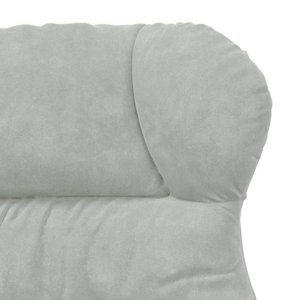 Fauteuil relaxant Gris clair 69 x 74 x 93 cm Velours - XIOS