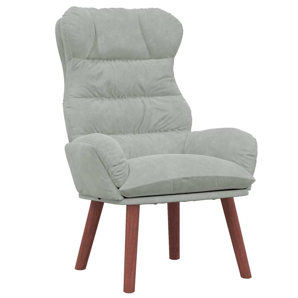 Fauteuil relaxant Gris clair 69 x 74 x 93 cm Velours - XIOS