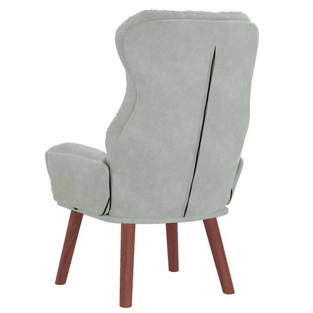 Fauteuil relaxant Gris clair 69 x 74 x 93 cm Velours - XIOS
