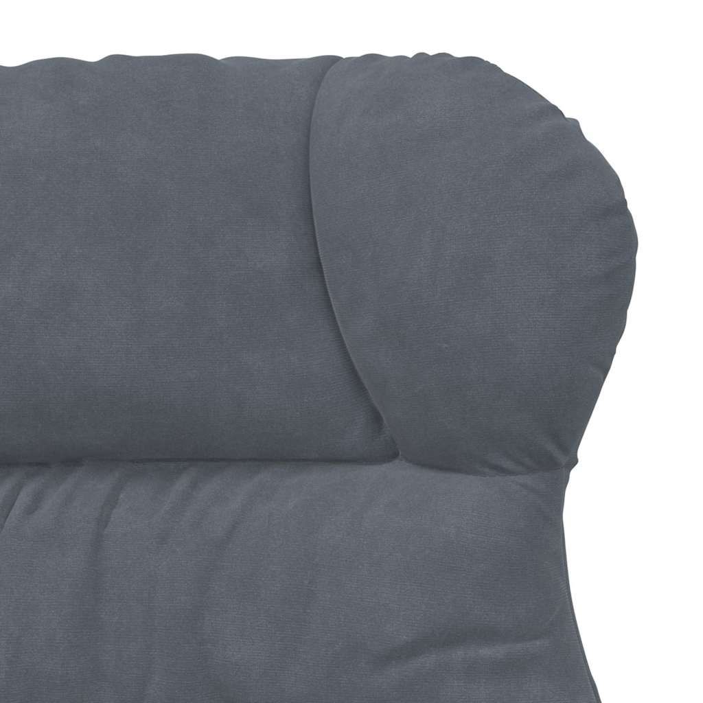 Fauteuil relaxant Gris foncé 69 x 74 x 93 cm Velours - XIOS