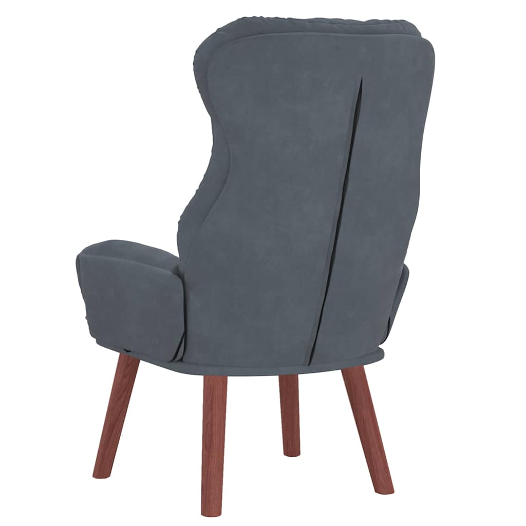 Fauteuil relaxant Gris foncé 69 x 74 x 93 cm Velours - XIOS