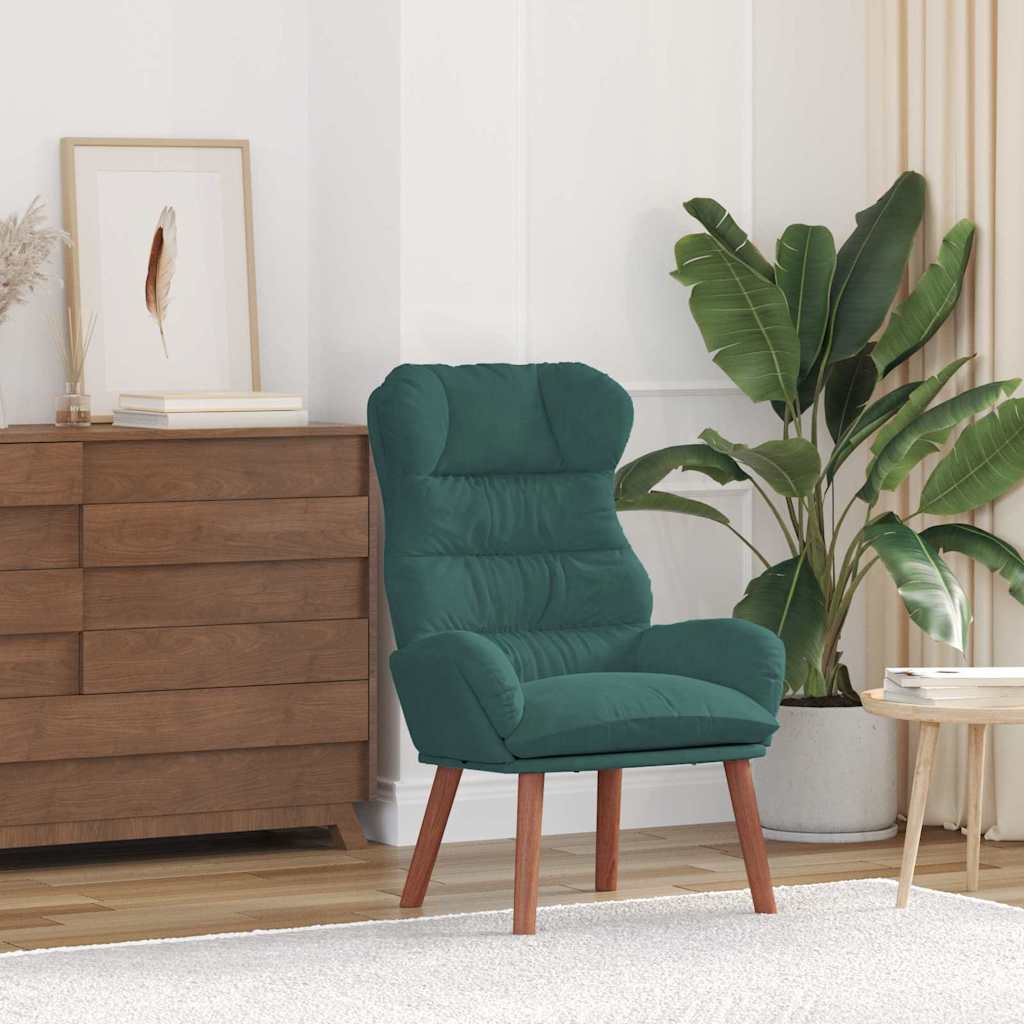 Fauteuil relaxant Vert foncé 69 x 74 x 93 cm Velours - XIOS