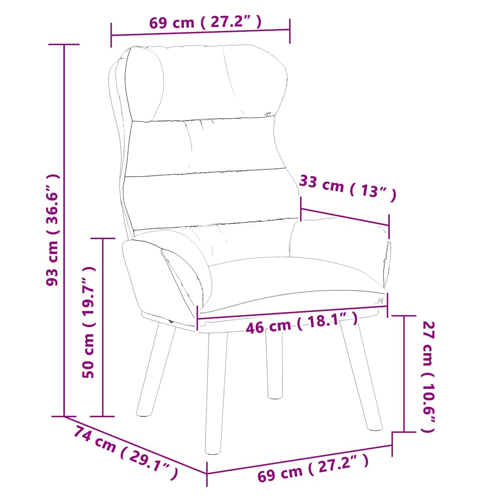 Fauteuil relaxant Vert foncé 69 x 74 x 93 cm Velours - XIOS