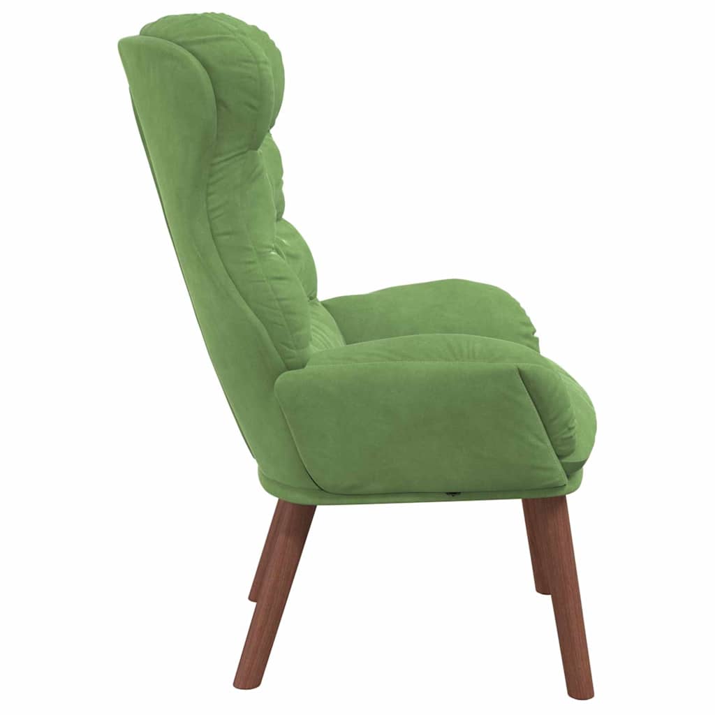 Fauteuil relaxant Vert clair 69 x 74 x 93 cm Velours - XIOS