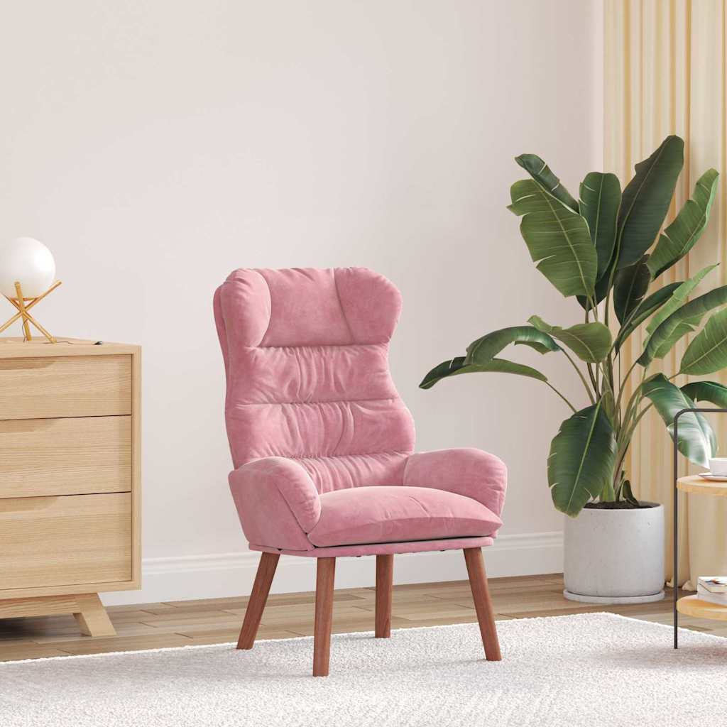 Fauteuil relaxant Rose 69 x 74 x 93 cm Velours - XIOS