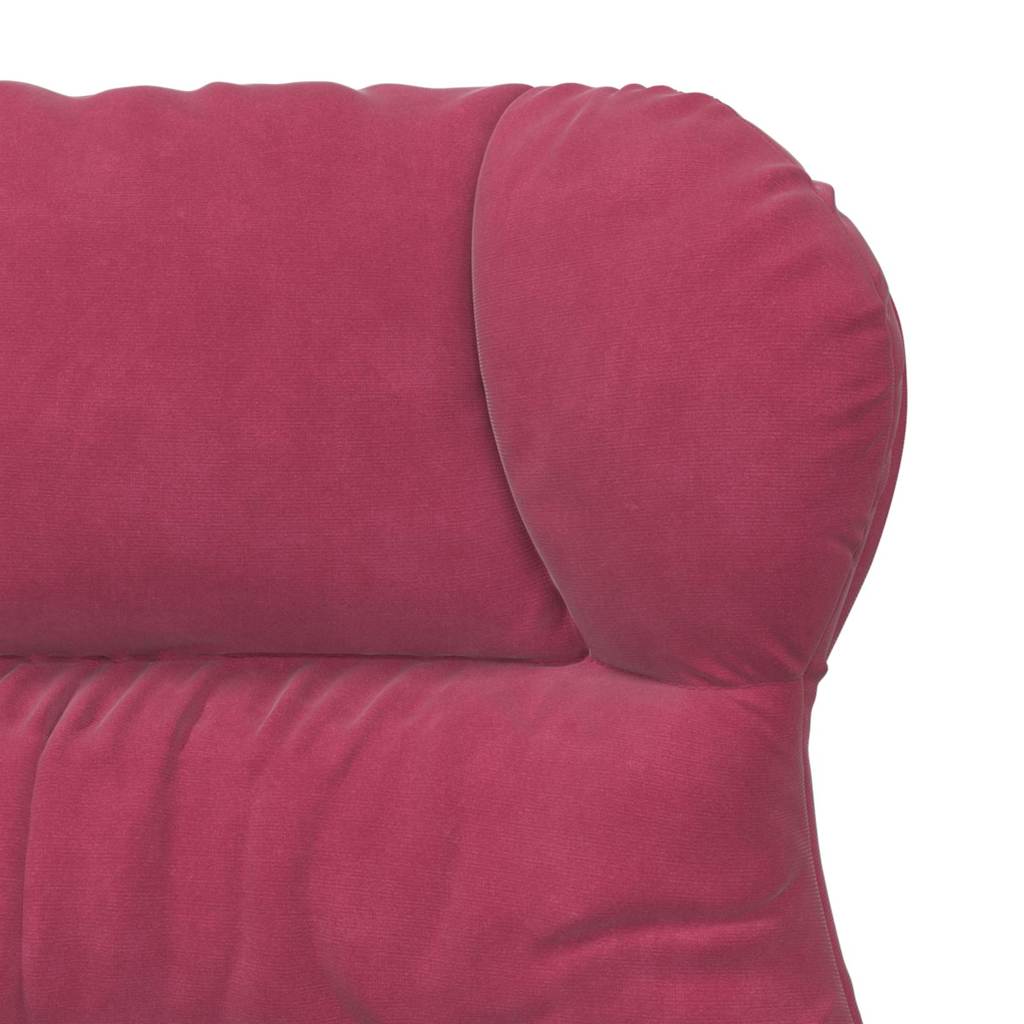 Fauteuil relaxant Rouge bordeaux 69 x 74 x 93 cm Velours - XIOS