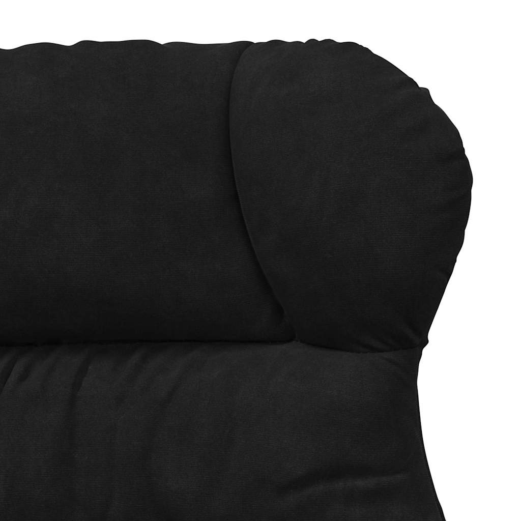 Fauteuil relaxant Noir 69 x 74 x 93 cm Velours - XIOS