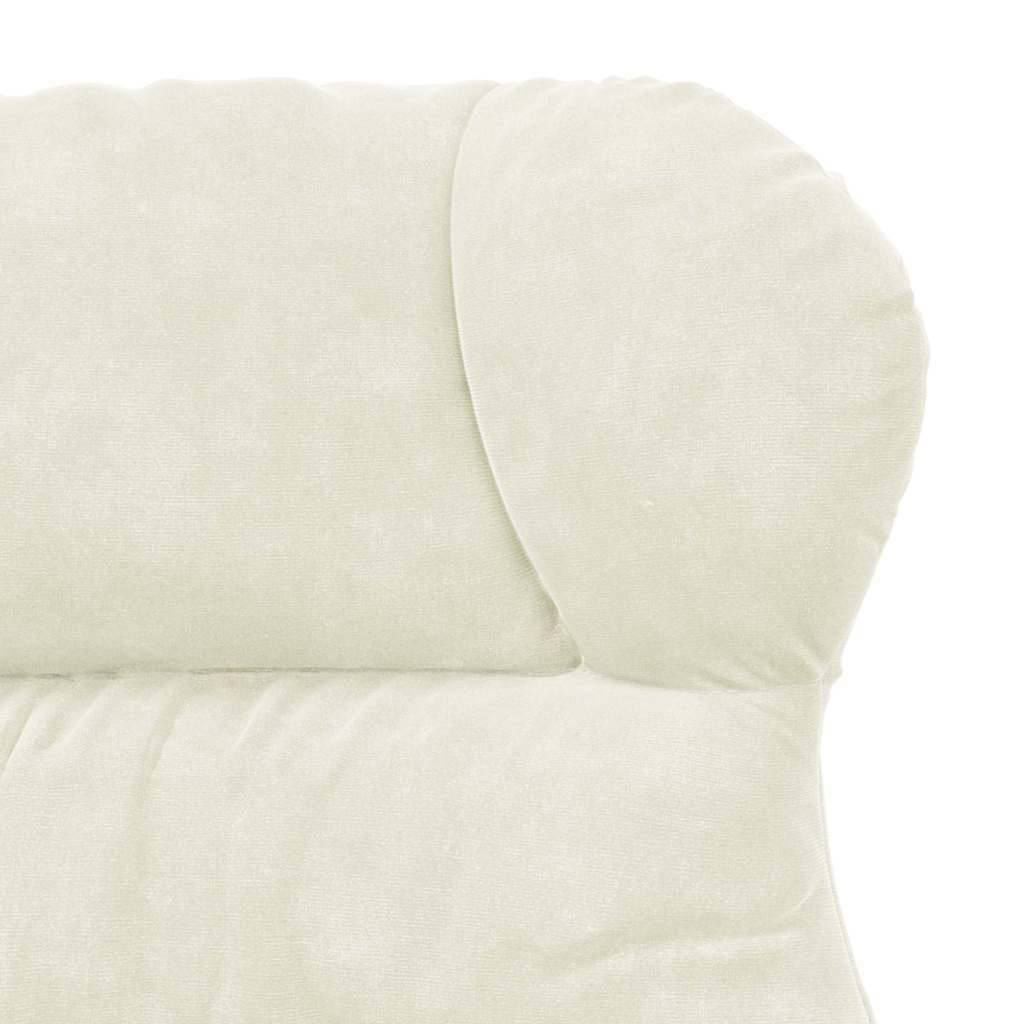 Fauteuil relaxant Crème 69 x 74 x 93 cm Velours - XIOS