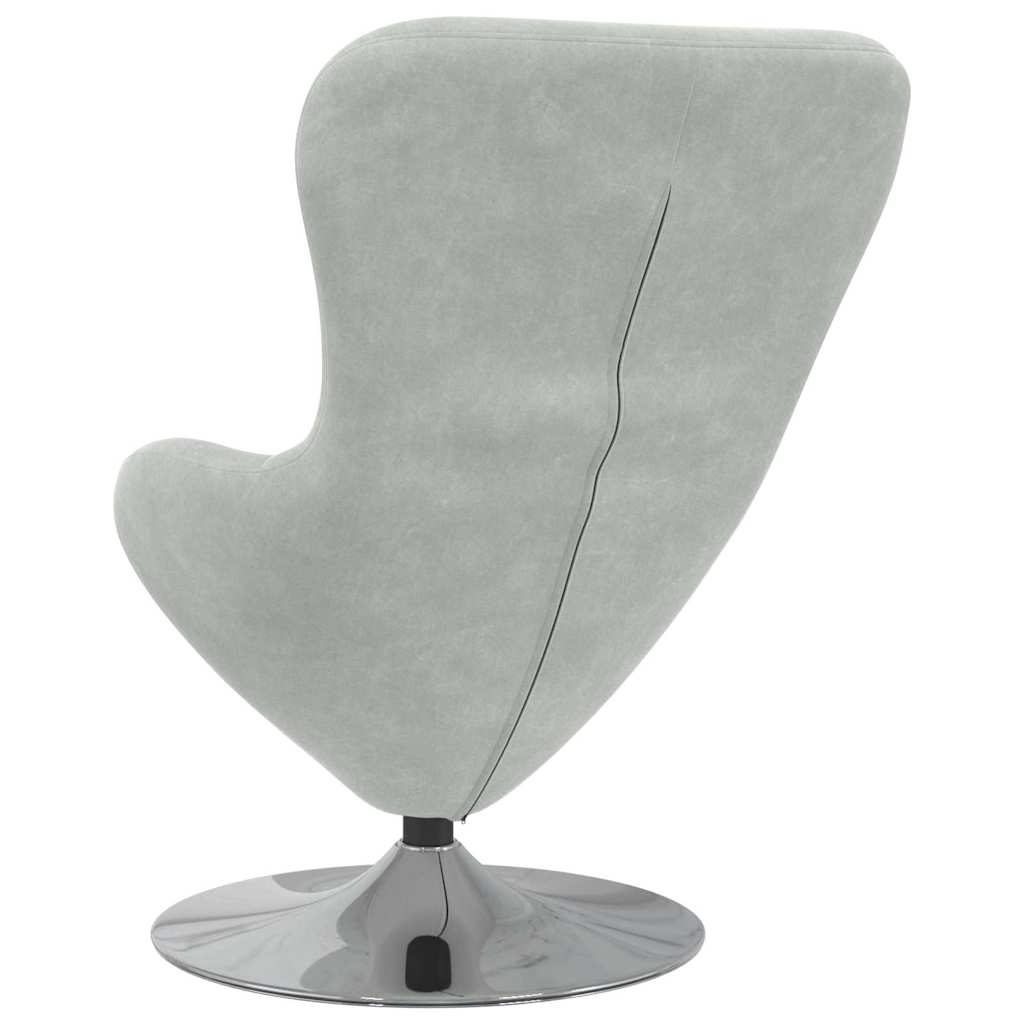 Fauteuil œuf Gris clair 63 x 73 x 90 cm Velours - XIOS