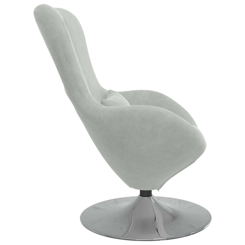 Fauteuil œuf Gris clair 63 x 73 x 90 cm Velours - XIOS