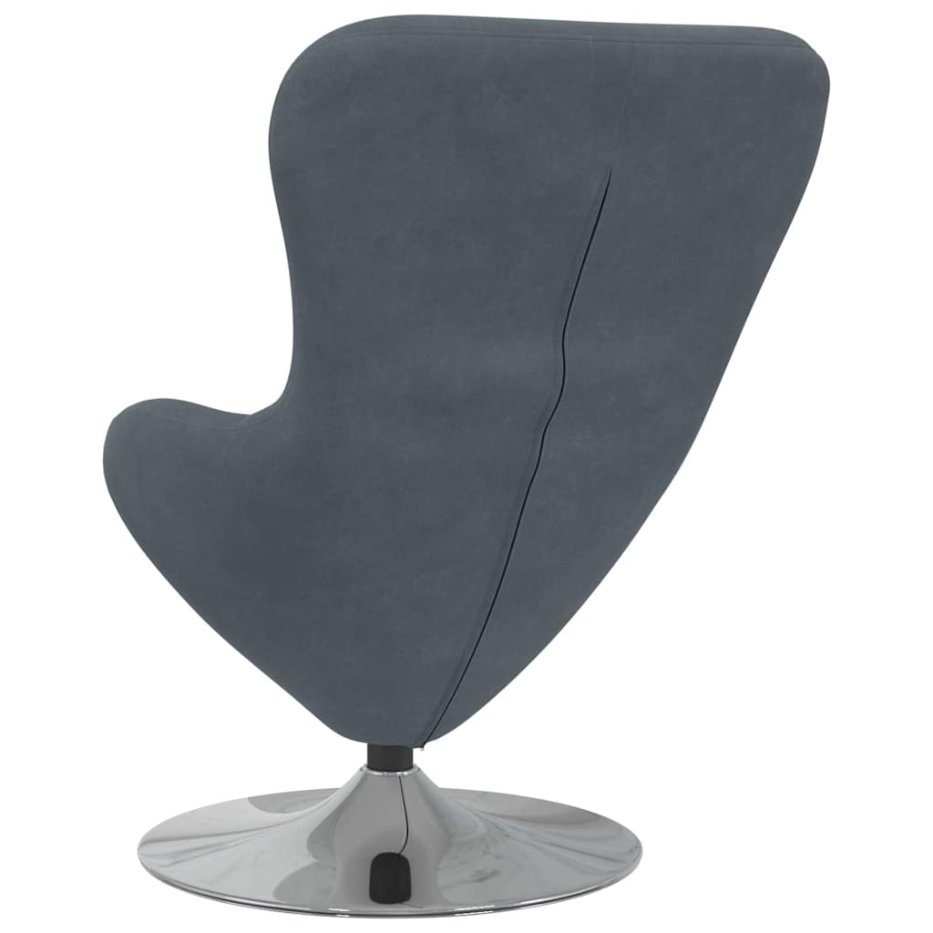 Fauteuil œuf Gris foncé 63 x 73 x 90 cm Velours - XIOS