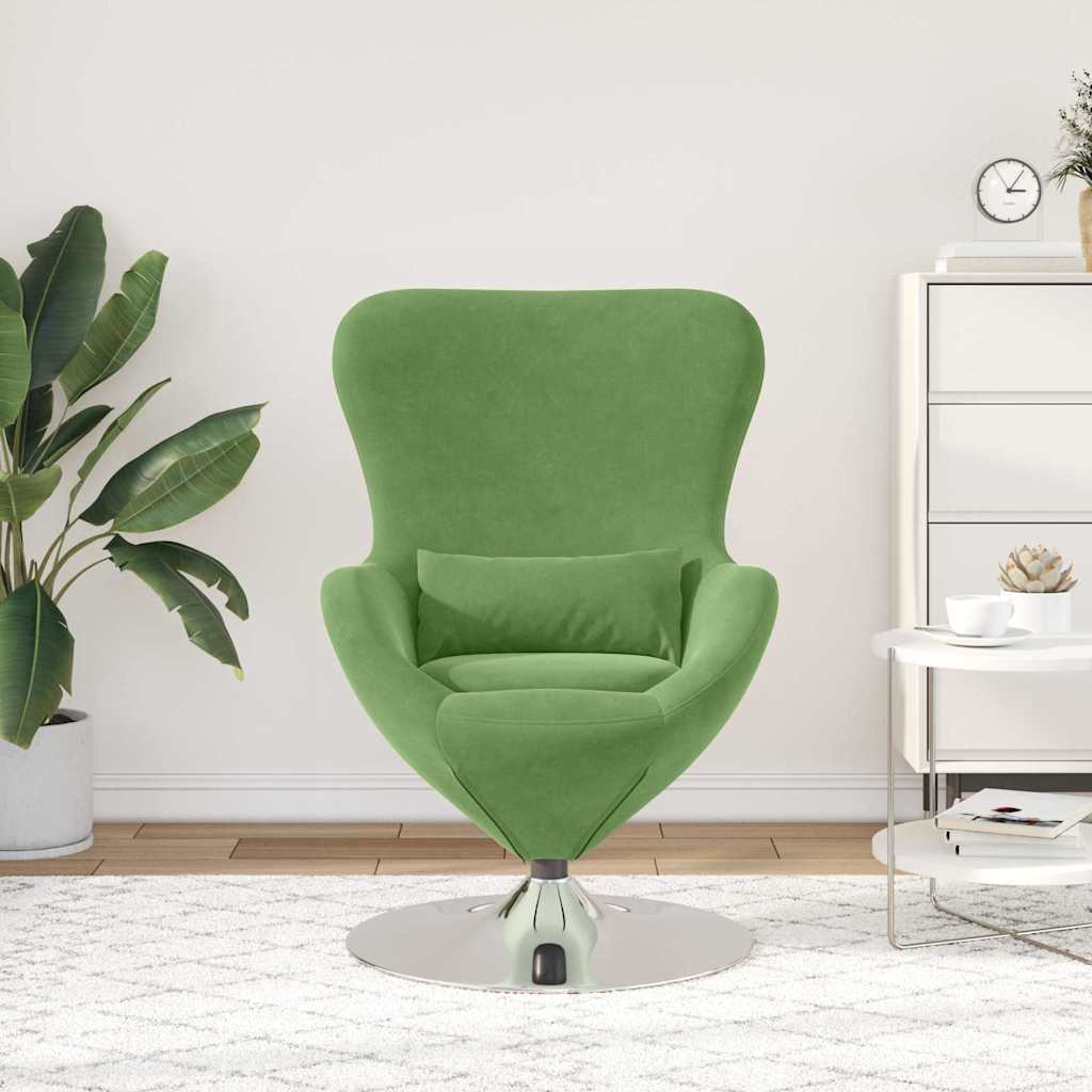 Fauteuil œuf Vert clair 63 x 73 x 90 cm Velours - XIOS