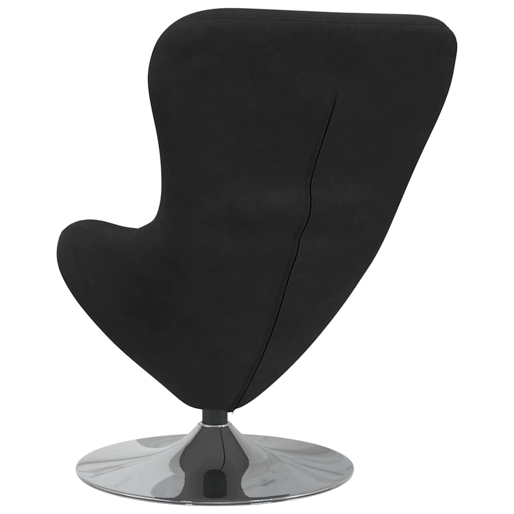 Fauteuil œuf Noir 63 x 73 x 90 cm Velours - XIOS
