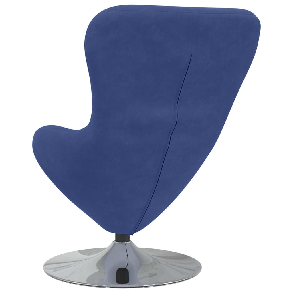 Fauteuil œuf Bleu police 63 x 73 x 90 cm Velours - XIOS