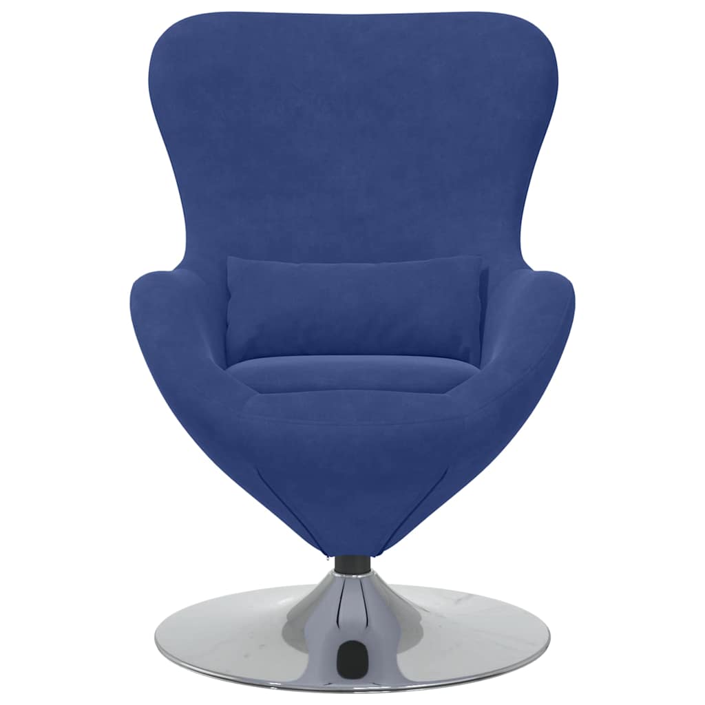 Fauteuil œuf Bleu police 63 x 73 x 90 cm Velours - XIOS