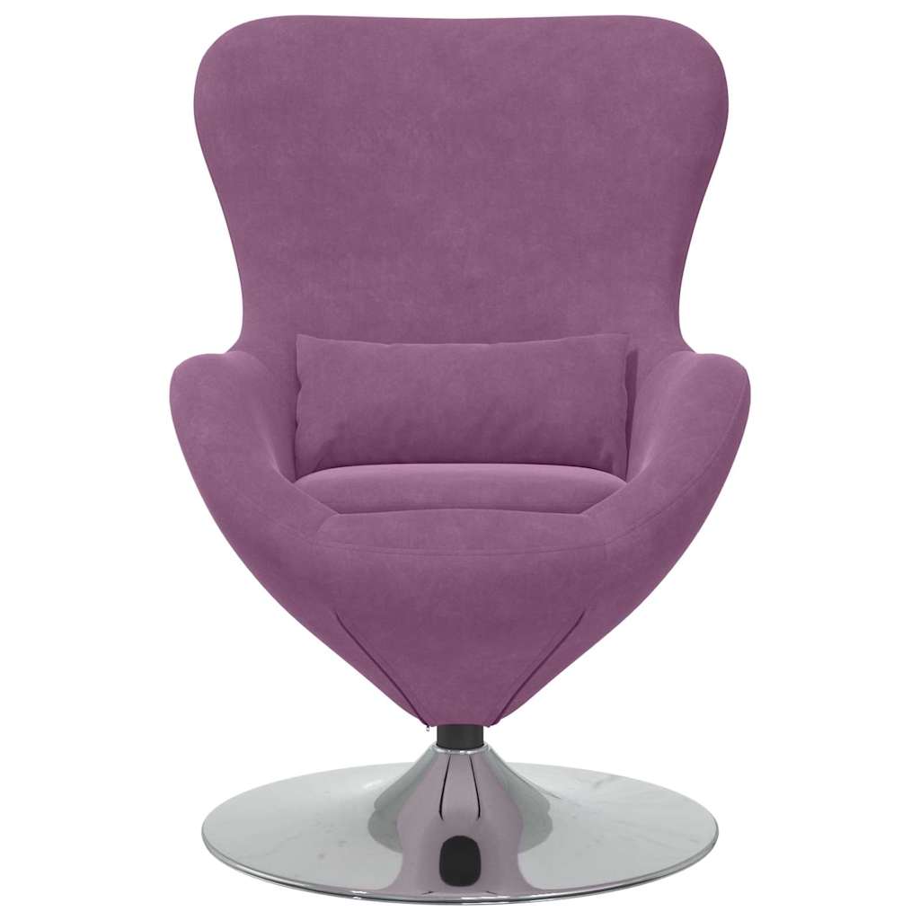 Fauteuil œuf Violet 63 x 73 x 90 cm Velours - XIOS