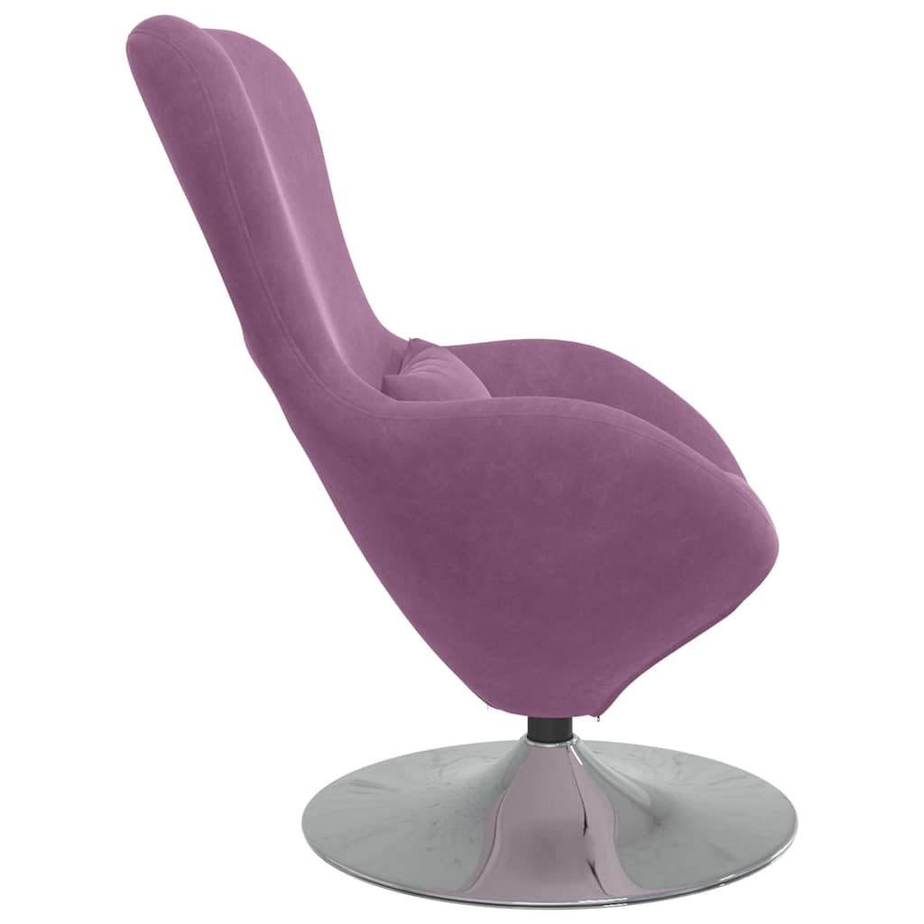 Fauteuil œuf Violet 63 x 73 x 90 cm Velours - XIOS