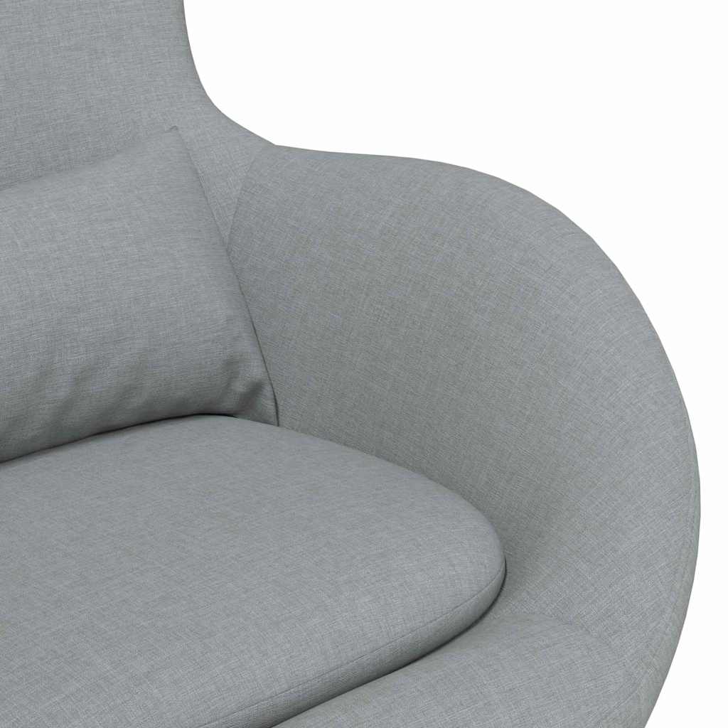 Fauteuil œuf Gris clair 63 x 73 x 90 cm tissu - XIOS