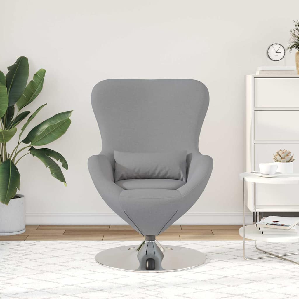 Fauteuil œuf Gris clair 63 x 73 x 90 cm tissu - XIOS