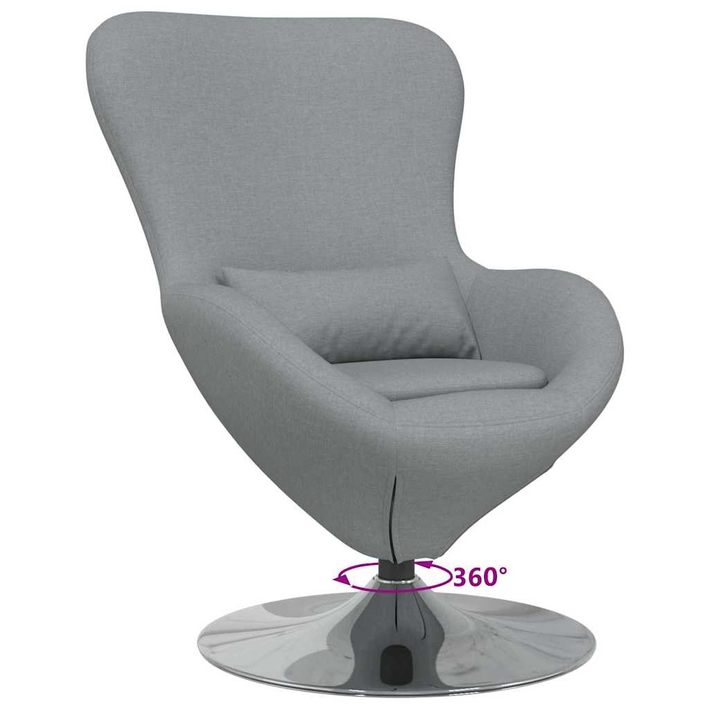 Fauteuil œuf Gris clair 63 x 73 x 90 cm tissu - XIOS