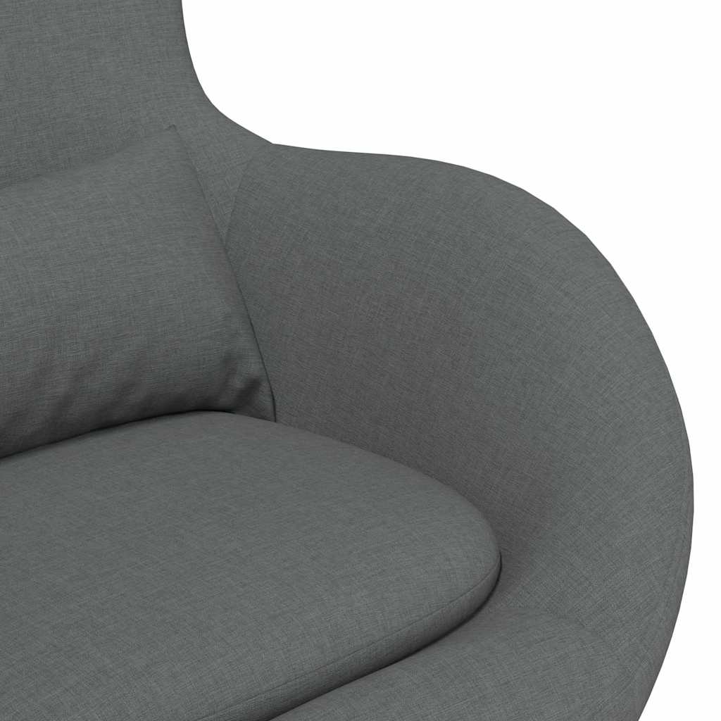 Fauteuil œuf Gris foncé 63 x 73 x 90 cm tissu - XIOS