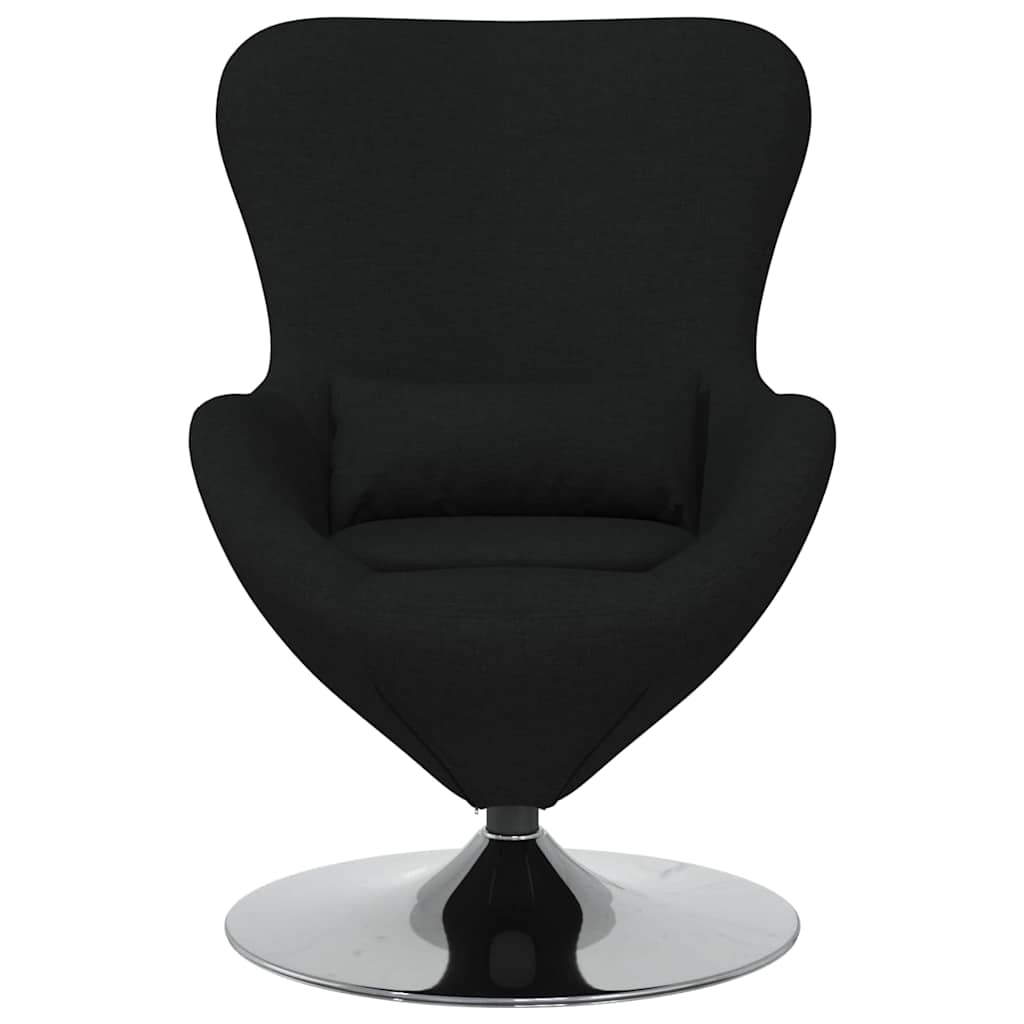 Fauteuil œuf Noir 63 x 73 x 90 cm tissu - XIOS