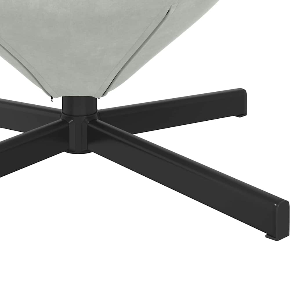 Fauteuil œuf Gris clair 63 x 73 x 90 cm Velours - XIOS