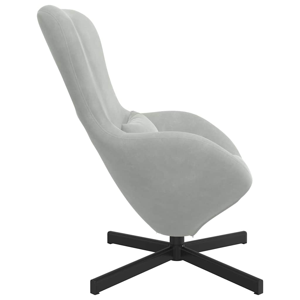 Fauteuil œuf Gris clair 63 x 73 x 90 cm Velours - XIOS