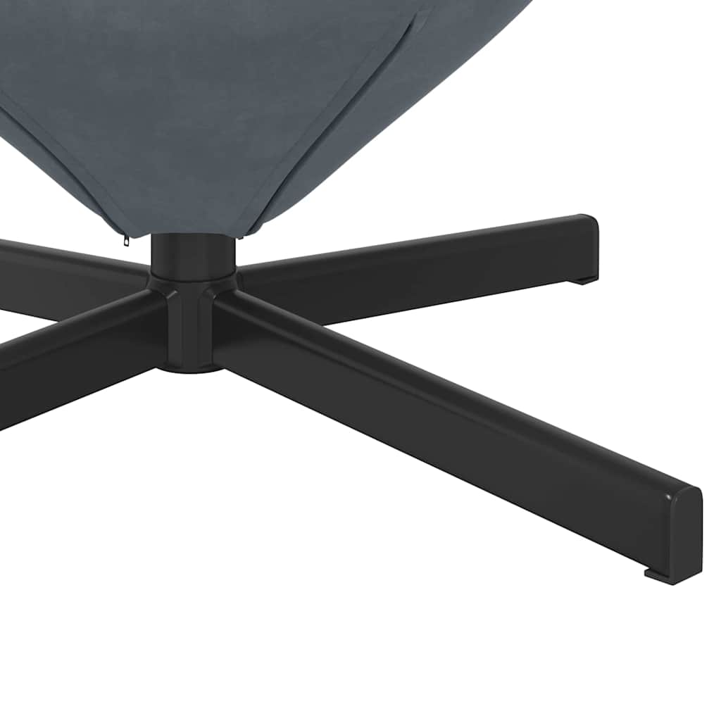 Fauteuil œuf Gris foncé 63 x 73 x 90 cm Velours - XIOS