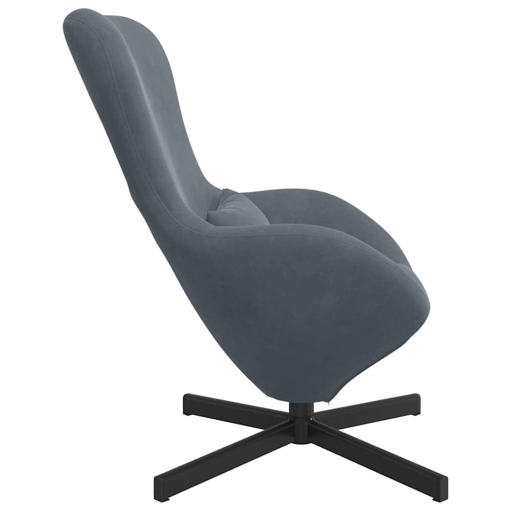 Fauteuil œuf Gris foncé 63 x 73 x 90 cm Velours - XIOS