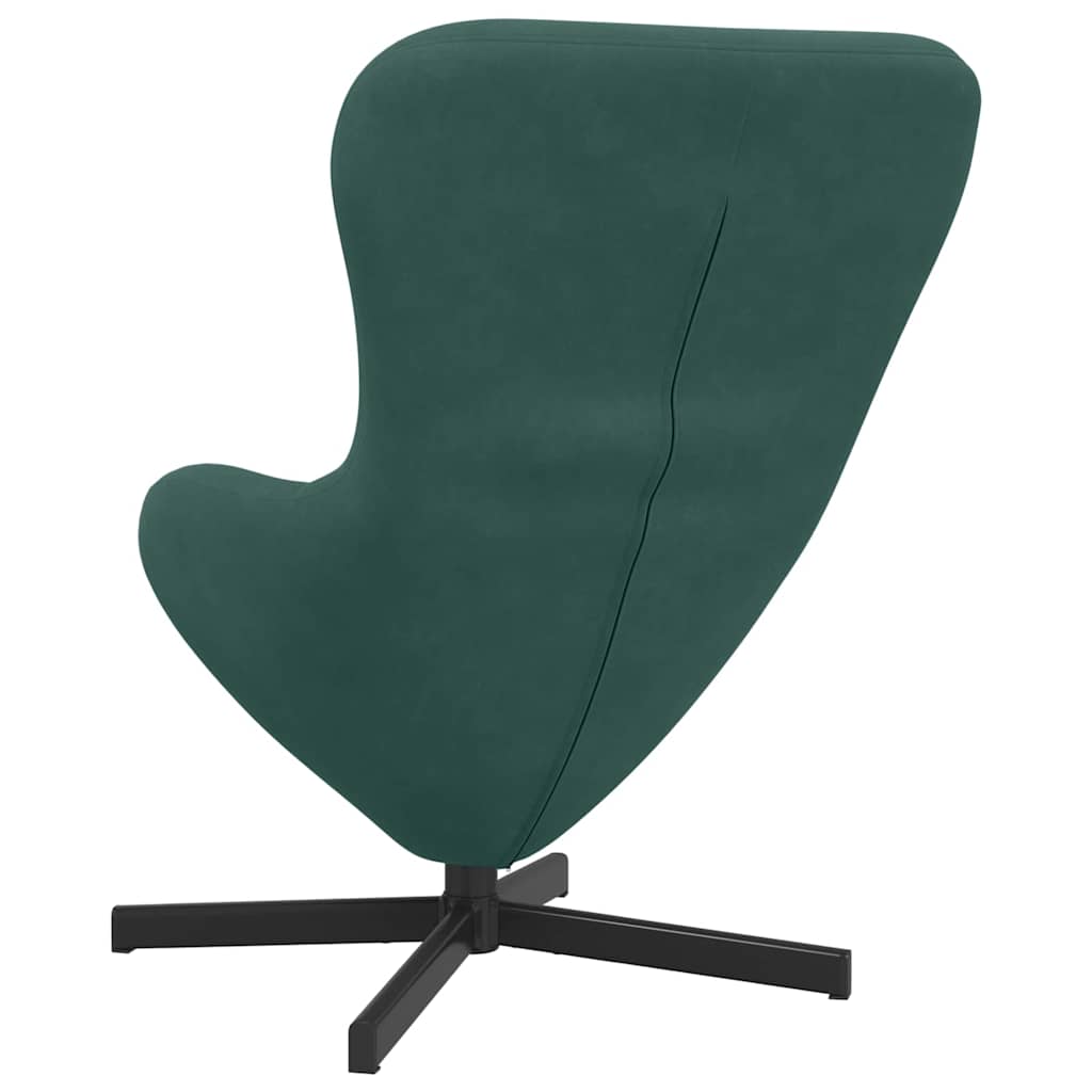 Fauteuil œuf Vert foncé 63 x 73 x 90 cm Velours - XIOS