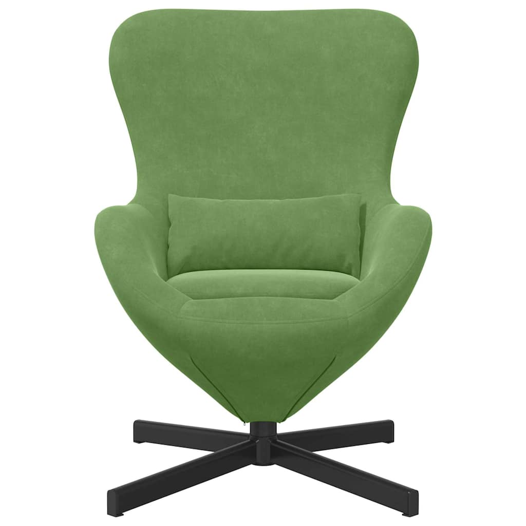 Fauteuil œuf Vert clair 63 x 73 x 90 cm Velours - XIOS
