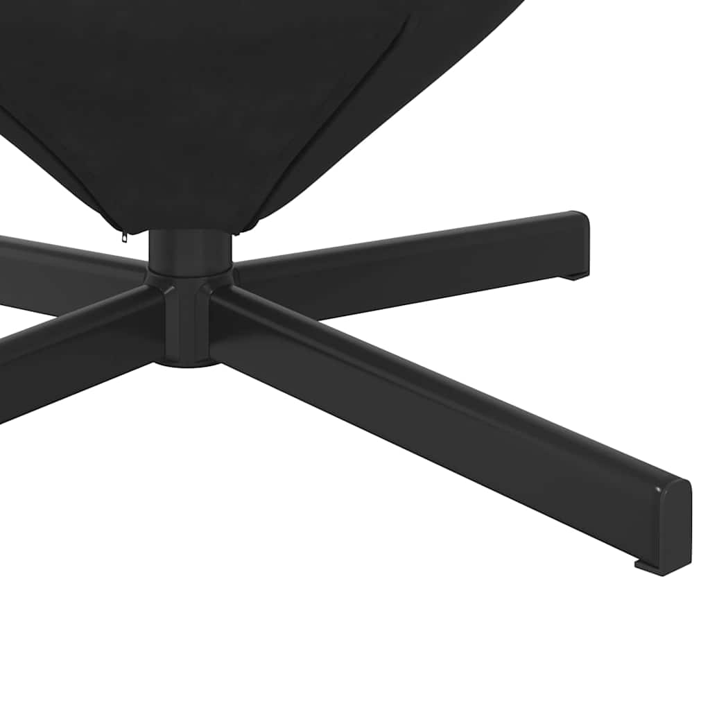 Fauteuil œuf Noir 63 x 73 x 90 cm Velours - XIOS