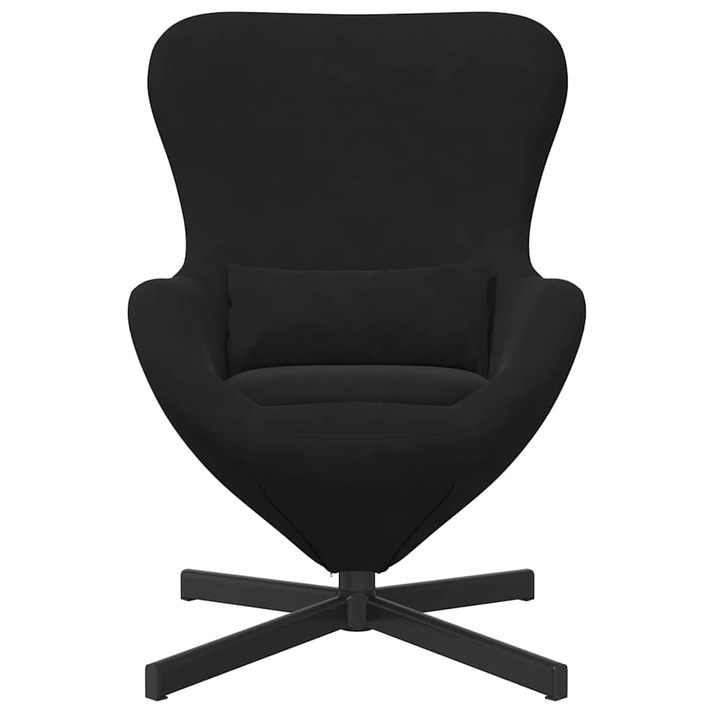 Fauteuil œuf Noir 63 x 73 x 90 cm Velours - XIOS