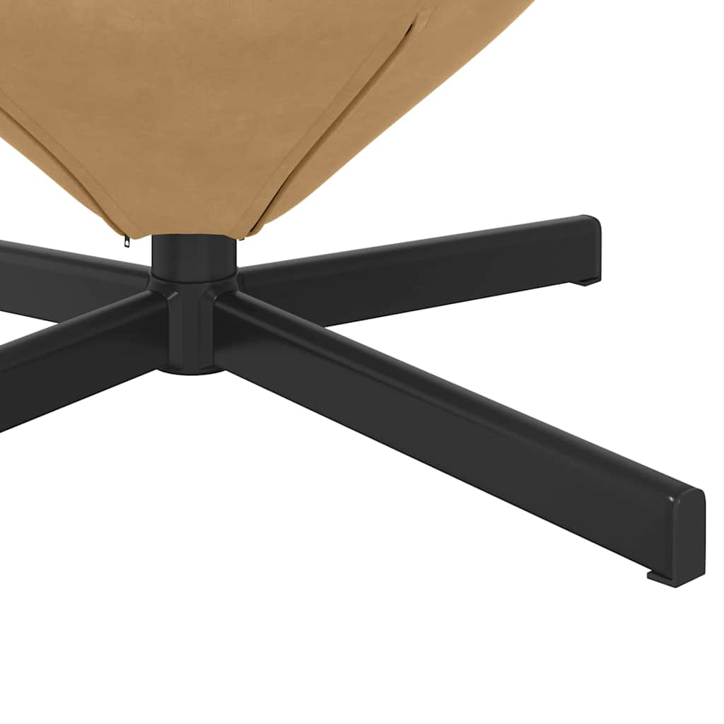 Fauteuil œuf Marron 63 x 73 x 90 cm Velours - XIOS