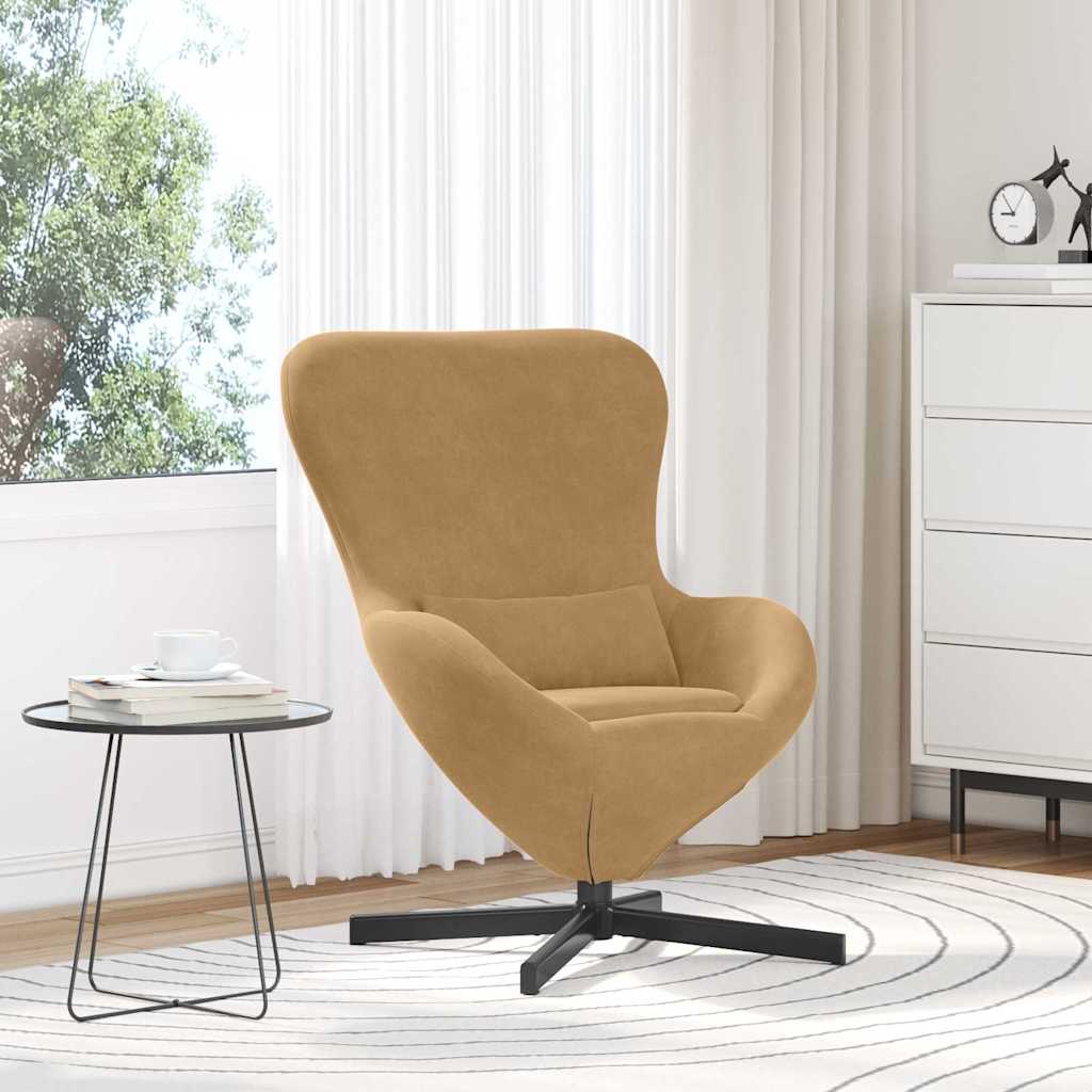 Fauteuil œuf Marron 63 x 73 x 90 cm Velours - XIOS