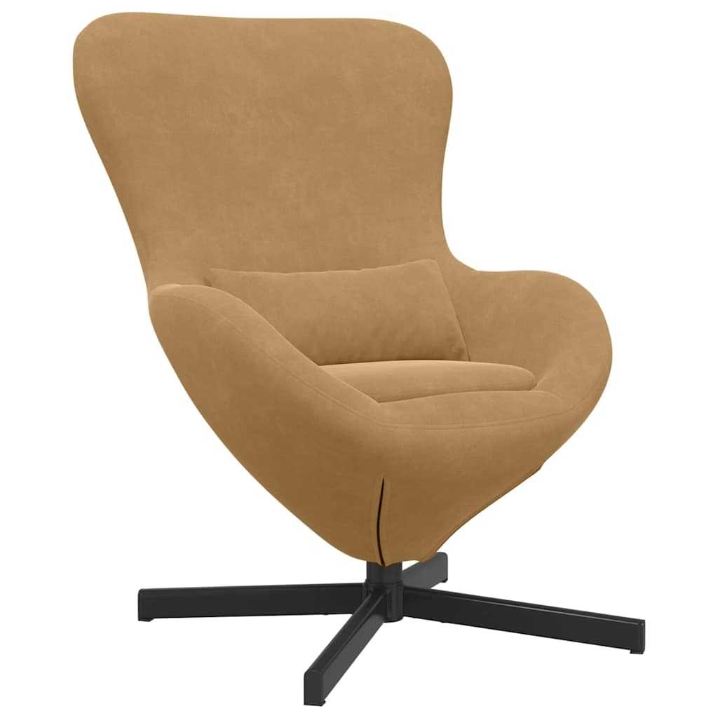 Fauteuil œuf Marron 63 x 73 x 90 cm Velours - XIOS