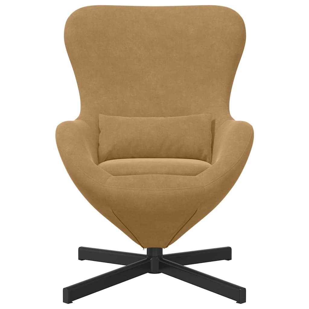 Fauteuil œuf Marron 63 x 73 x 90 cm Velours - XIOS