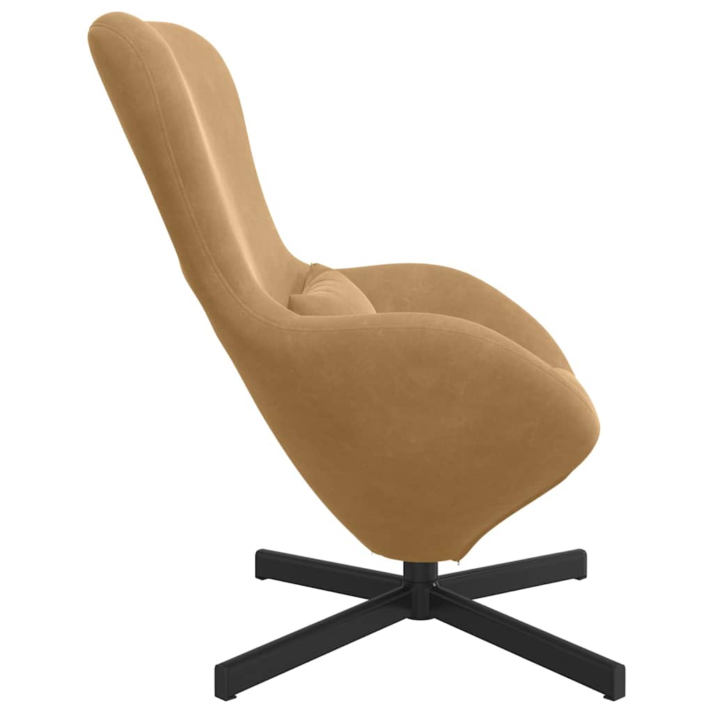 Fauteuil œuf Marron 63 x 73 x 90 cm Velours - XIOS