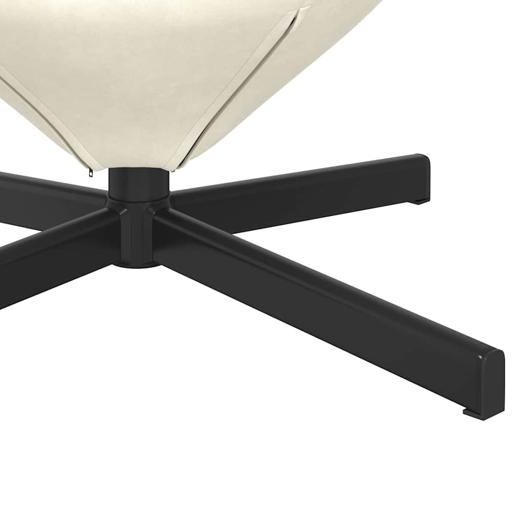 Fauteuil œuf Crème 63 x 73 x 90 cm Velours - XIOS