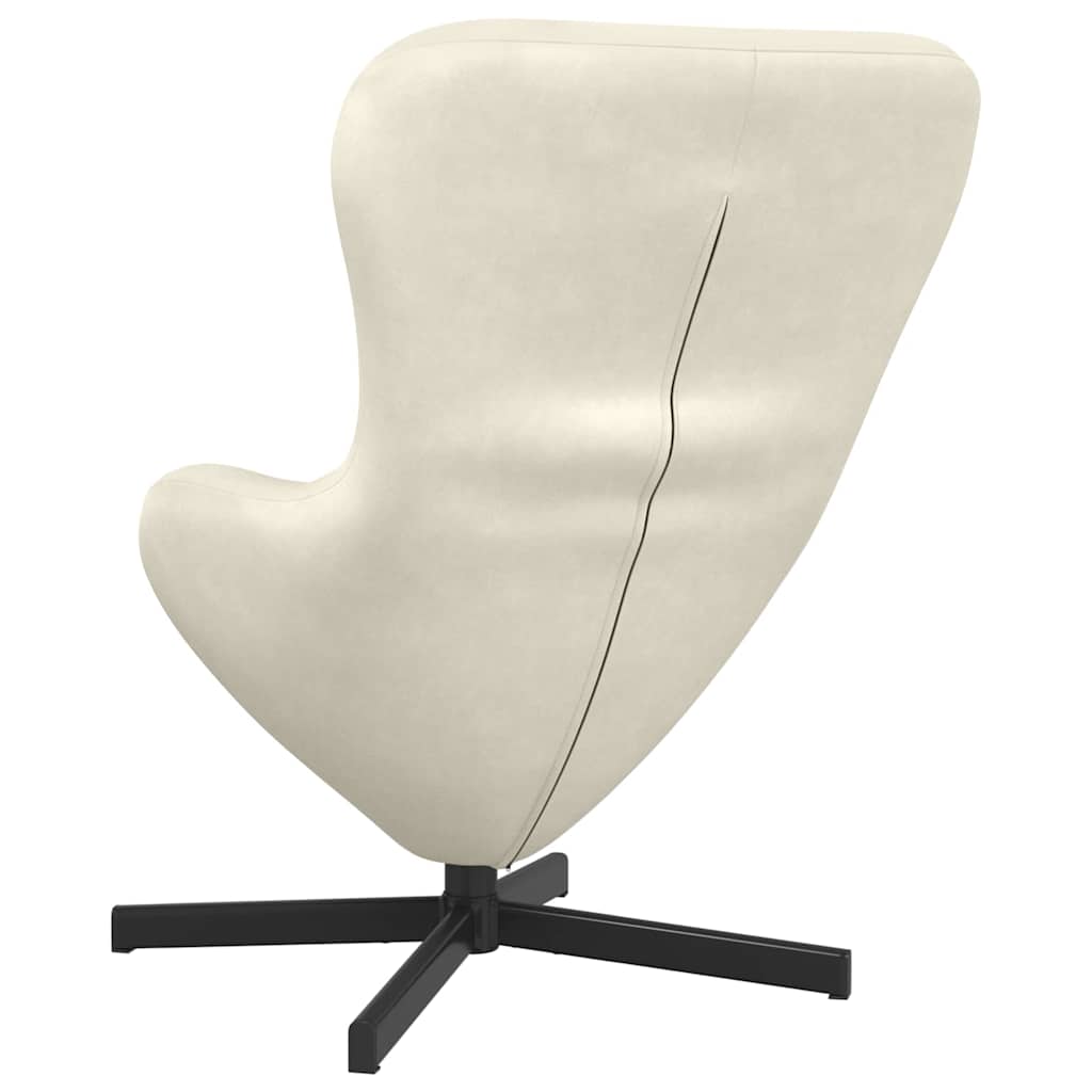 Fauteuil œuf Crème 63 x 73 x 90 cm Velours - XIOS