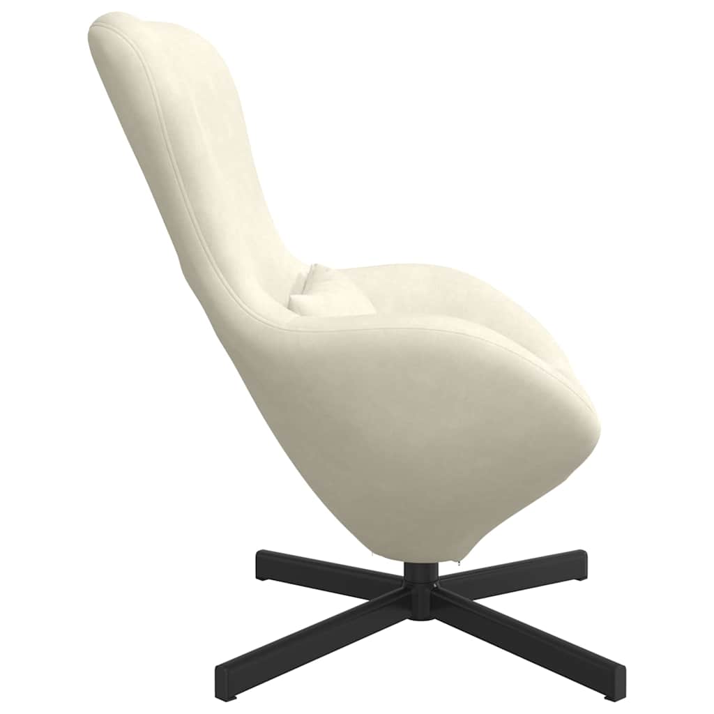 Fauteuil œuf Crème 63 x 73 x 90 cm Velours - XIOS