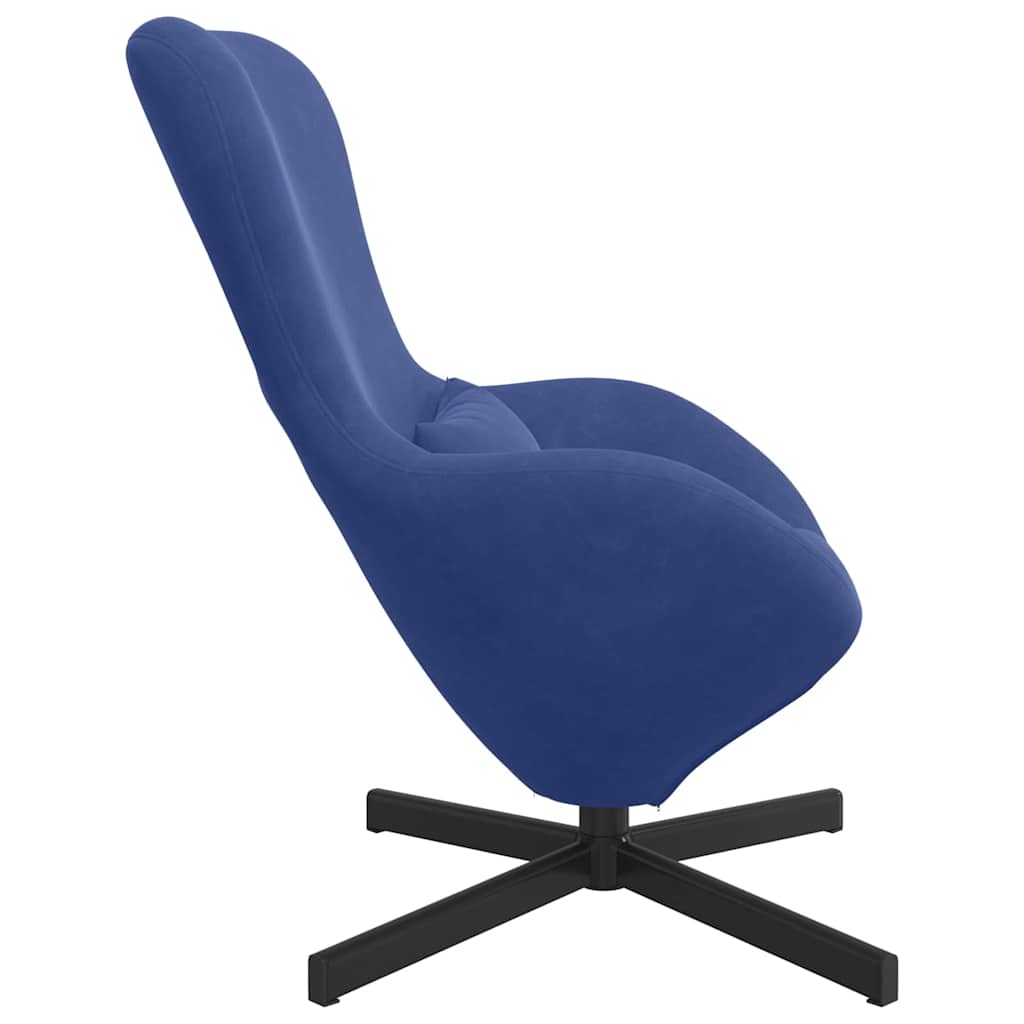 Fauteuil œuf Bleu police 63 x 73 x 90 cm Velours - XIOS