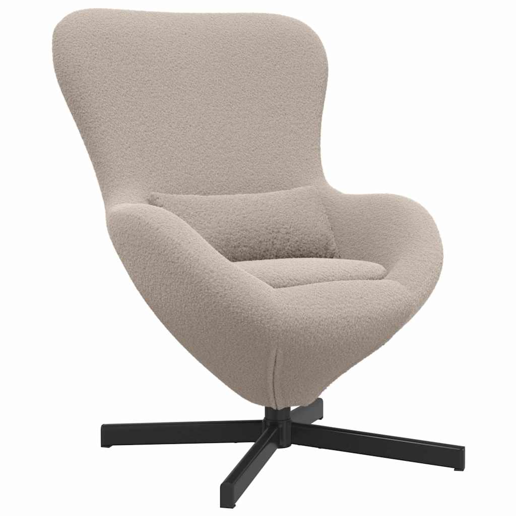 Fauteuil œuf Gris clair 63 x 73 x 90 cm tissu - XIOS