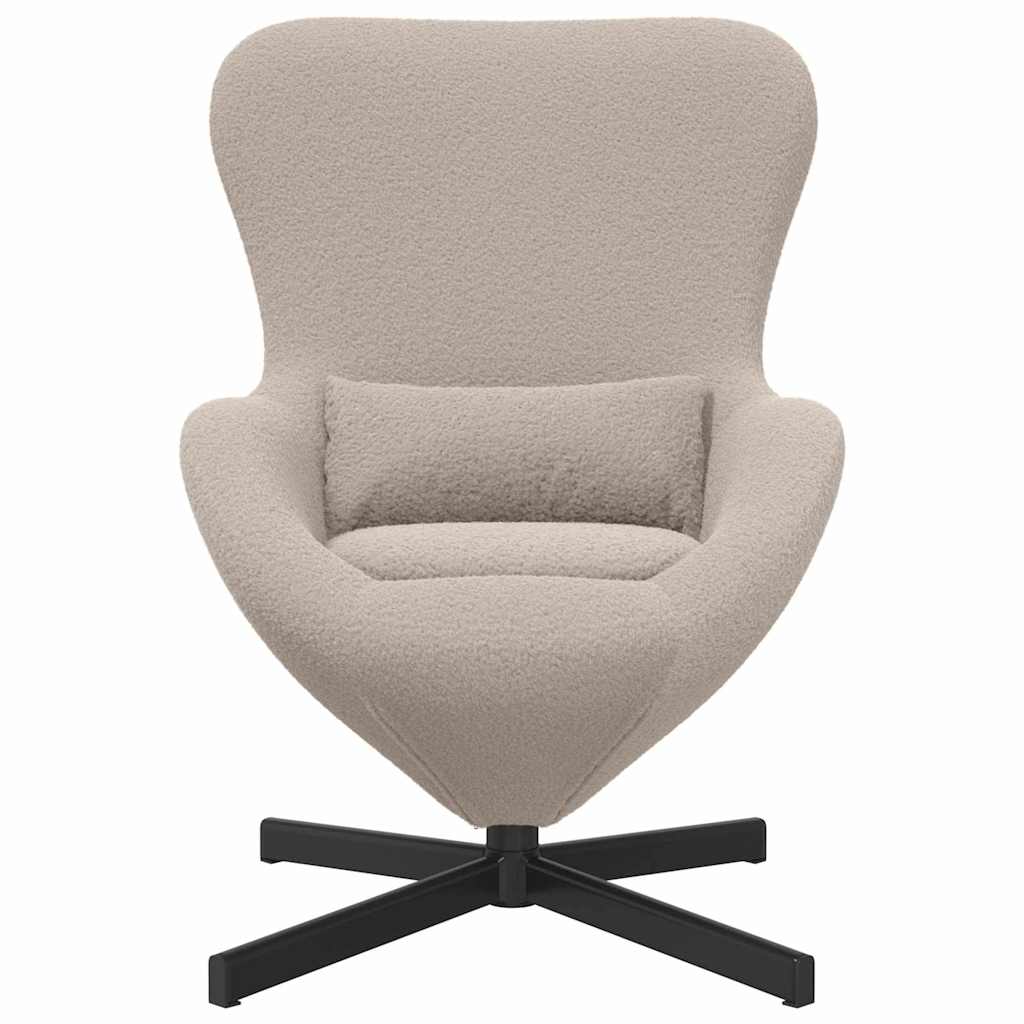 Fauteuil œuf Gris clair 63 x 73 x 90 cm tissu - XIOS