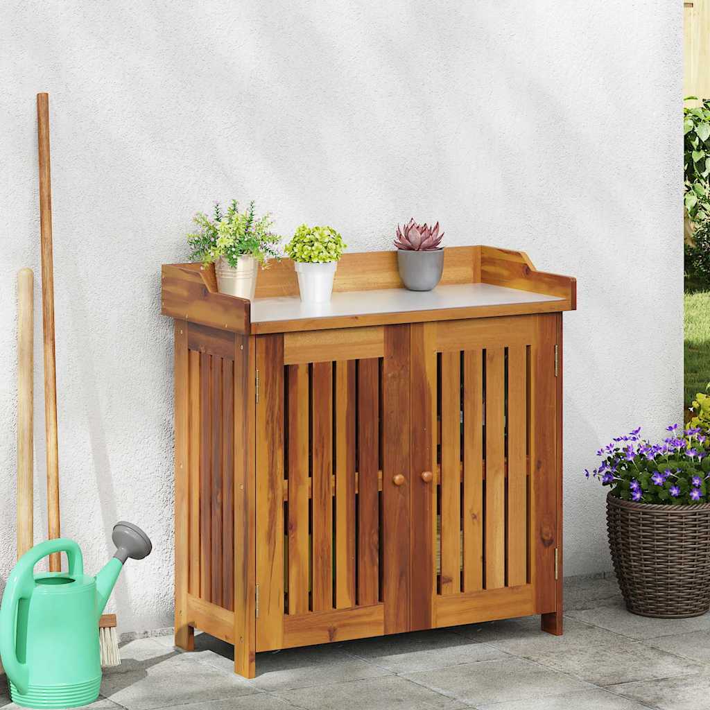 Armoire de jardin avec stockage Marron 78 x 36.5 x 78cm - XIOS