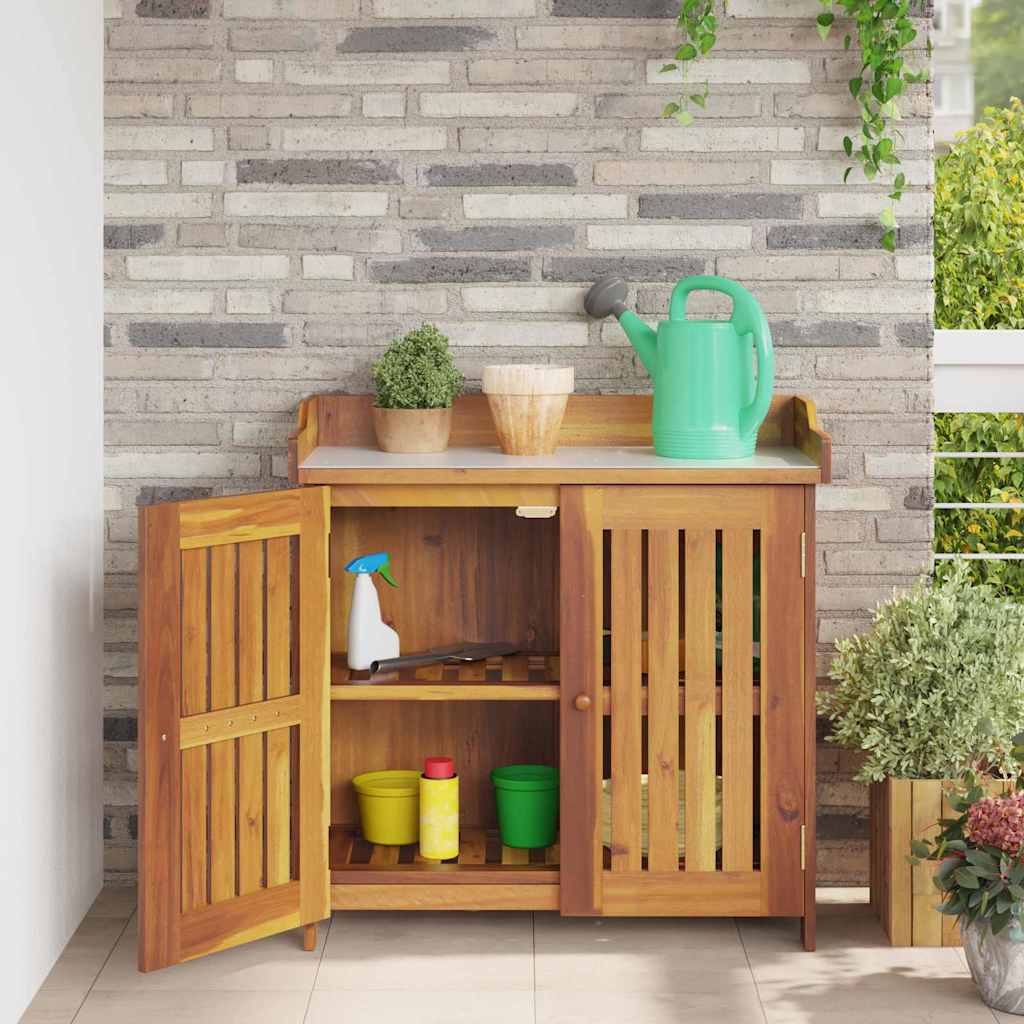 Armoire de jardin avec stockage Marron 78 x 36.5 x 78cm - XIOS