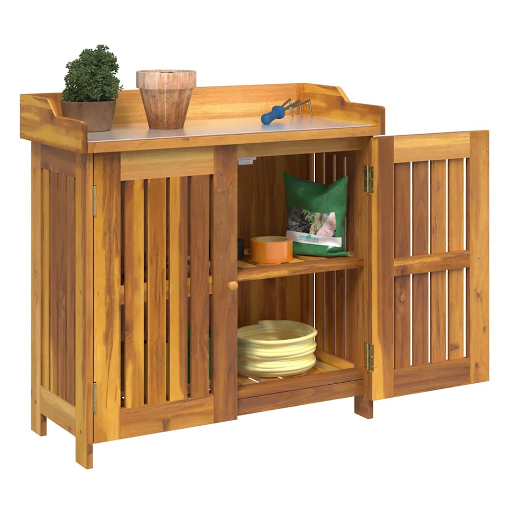 Armoire de jardin avec stockage Marron 78 x 36.5 x 78cm - XIOS